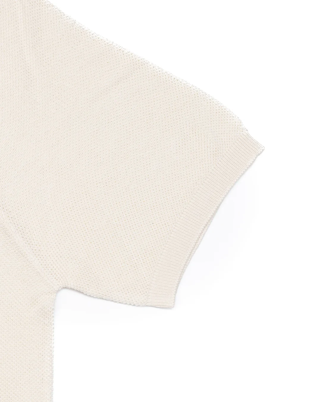 Silk & Cotton Tee in Ecru - Image 5