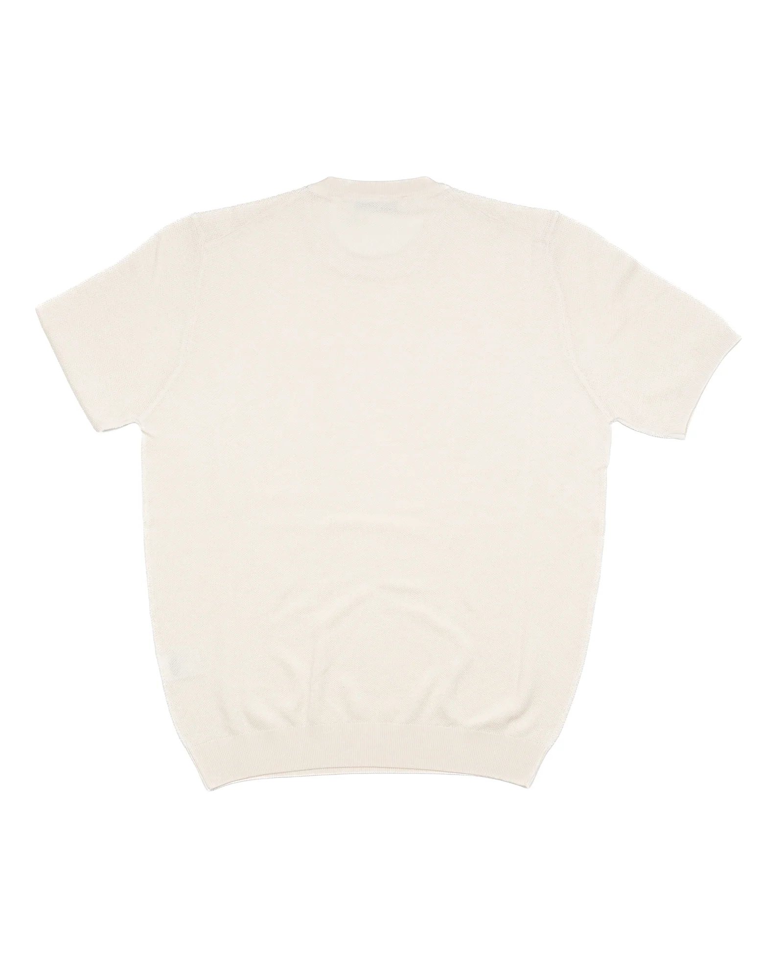 Silk & Cotton Tee in Ecru - Image 6