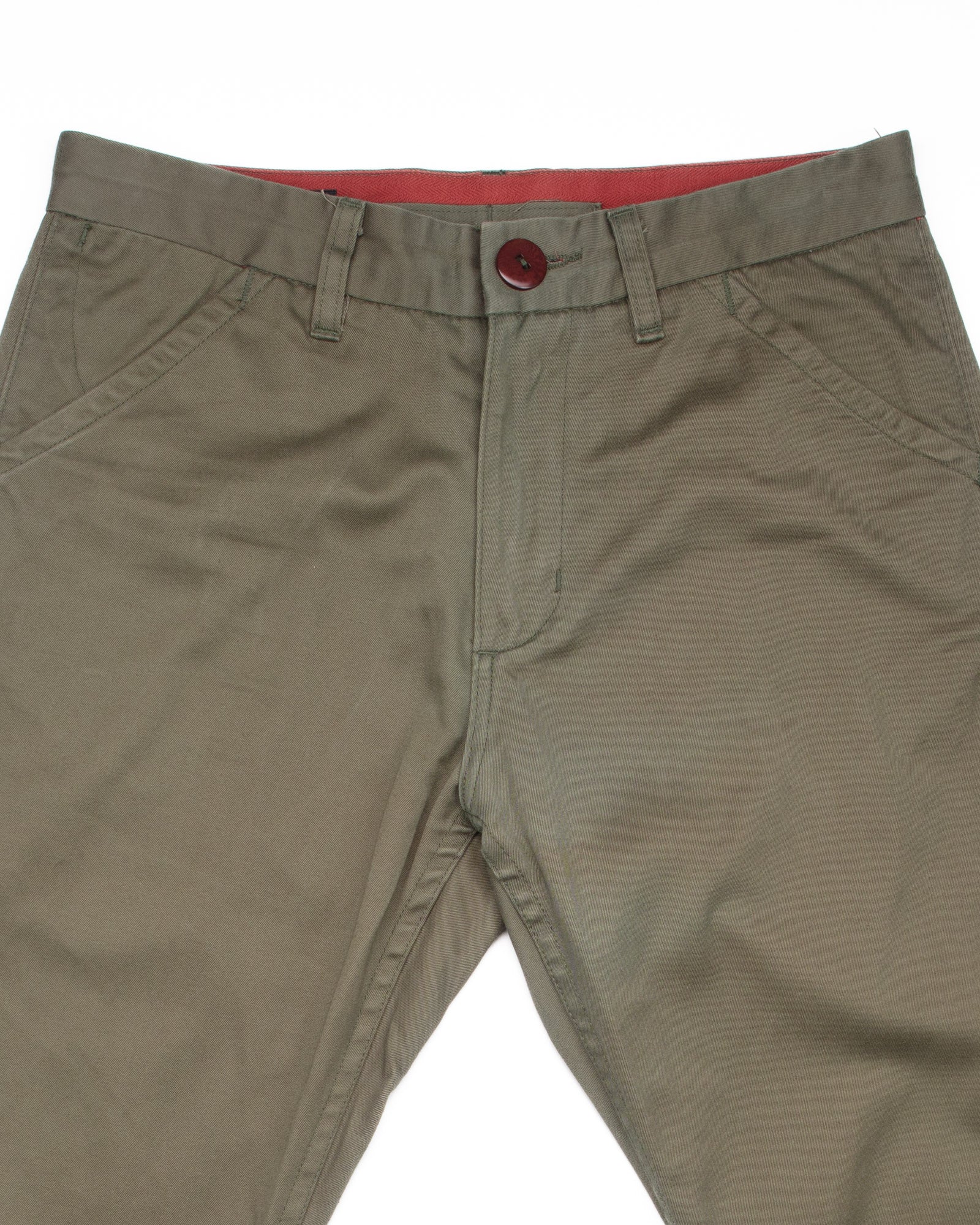 Slim Chinos in Army Green #1461 - Image 2