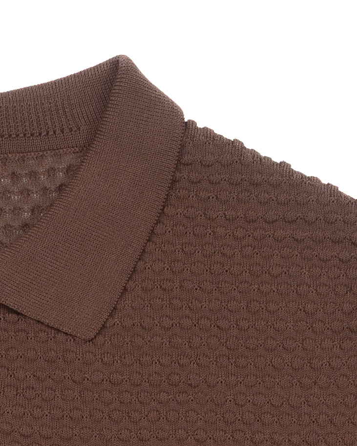Tec 2 Classic Polo in Brown - Image 3