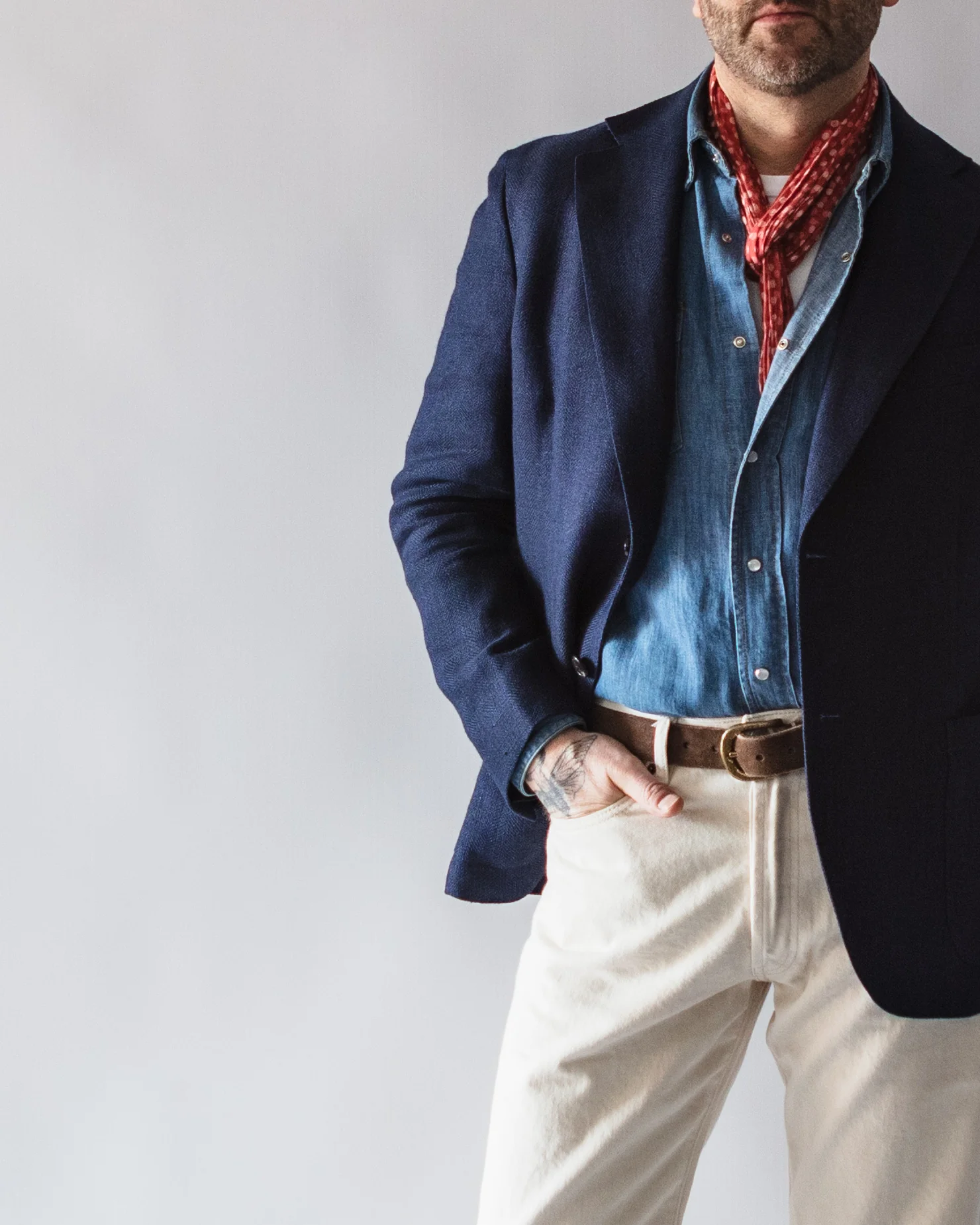 The Aalto in Navy Linen - Image 2