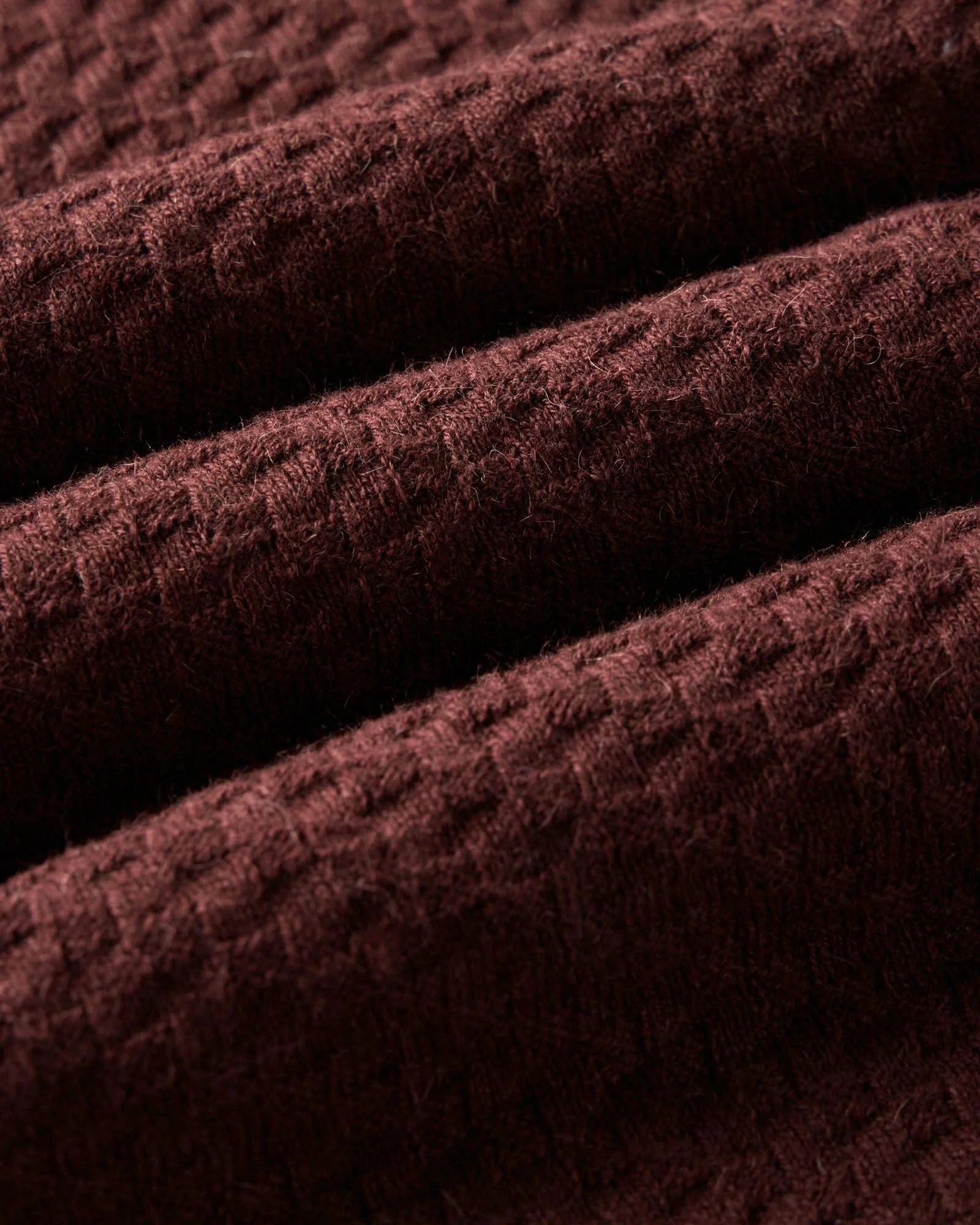 The Arlo Sweater Polo in Burgundy Texture Knit - Image 6