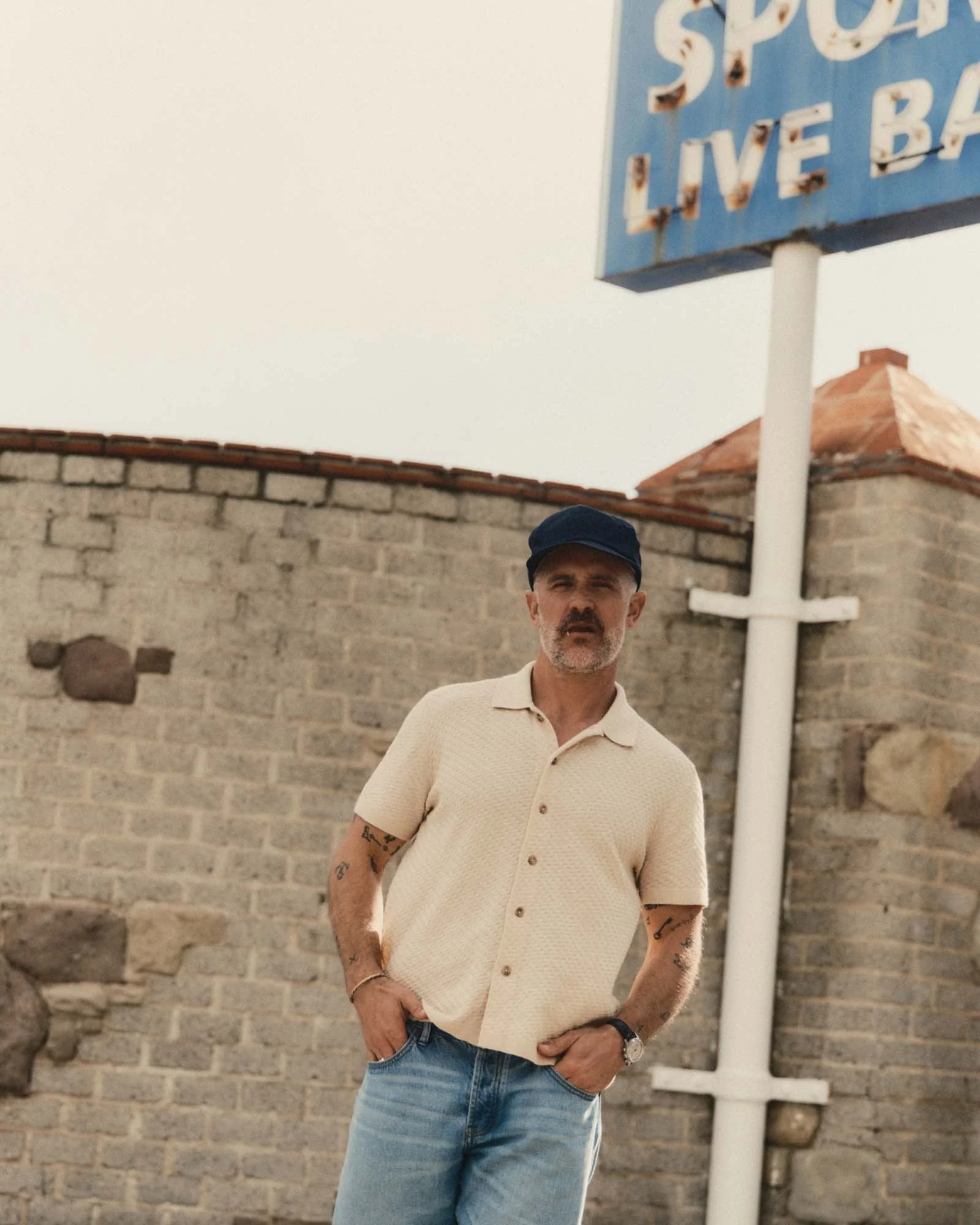 The Arlo Sweater Polo in Oat Texture Knit - Image 3