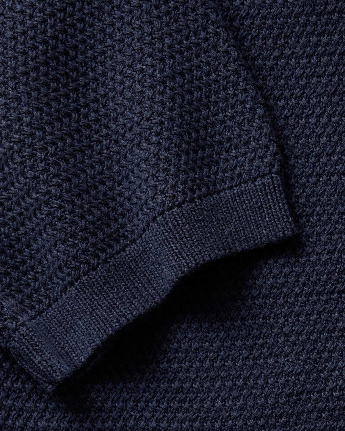 The Button Down Polo in Dark Navy Crochet - Image 6