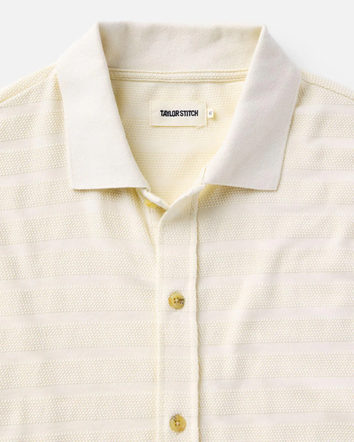 The Bywater Polo in Natural Knit Stripe - Image 4