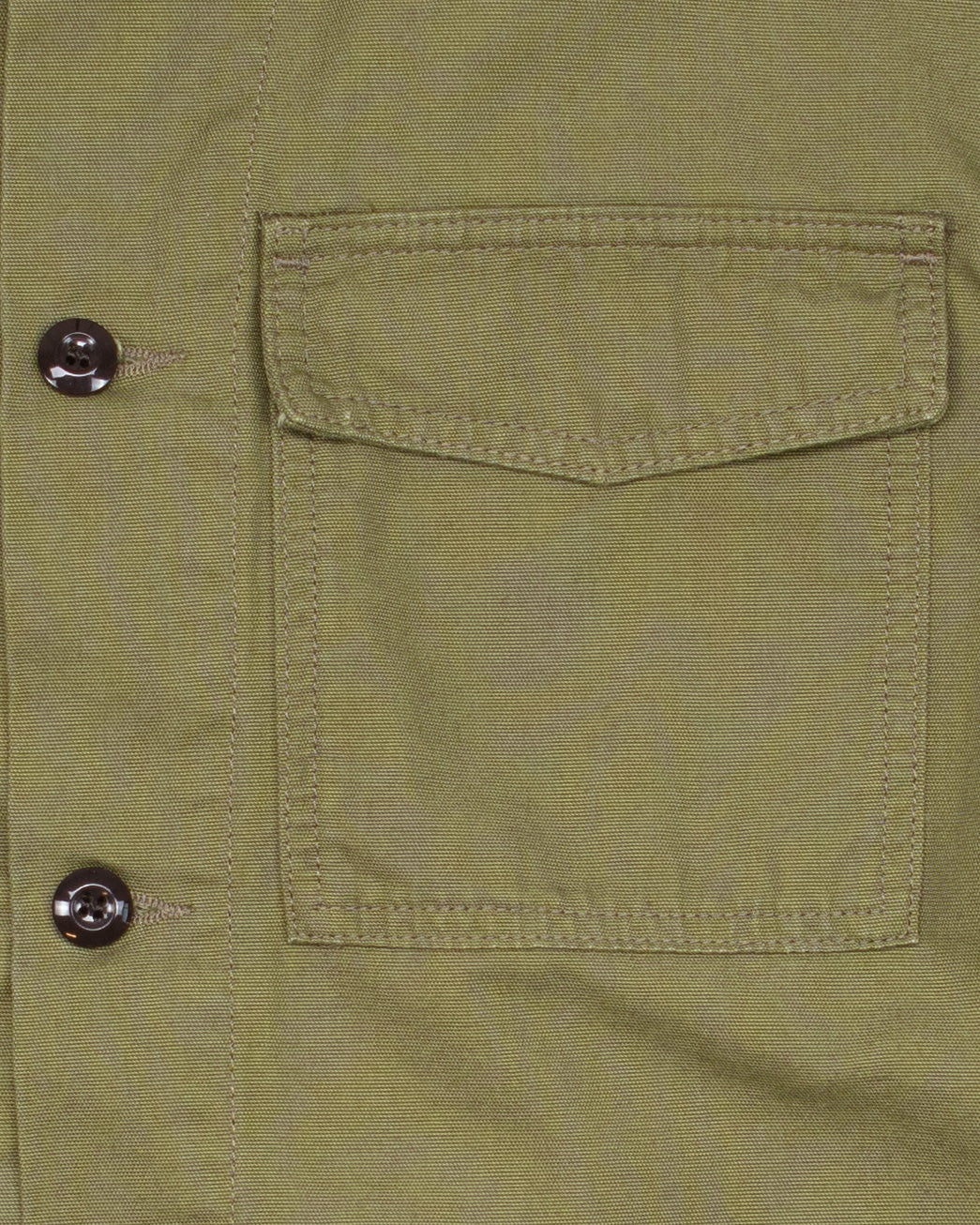 The Concord Work Shirt in Military Green Canvas - Image 3