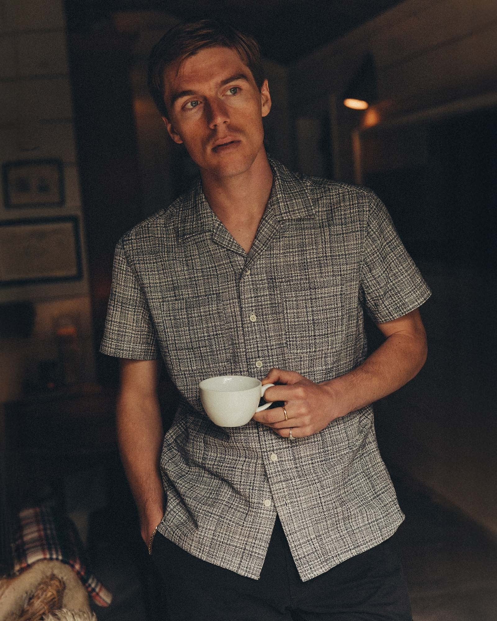 The Conrad Shirt in Cloud Cover Dobby - Image 3