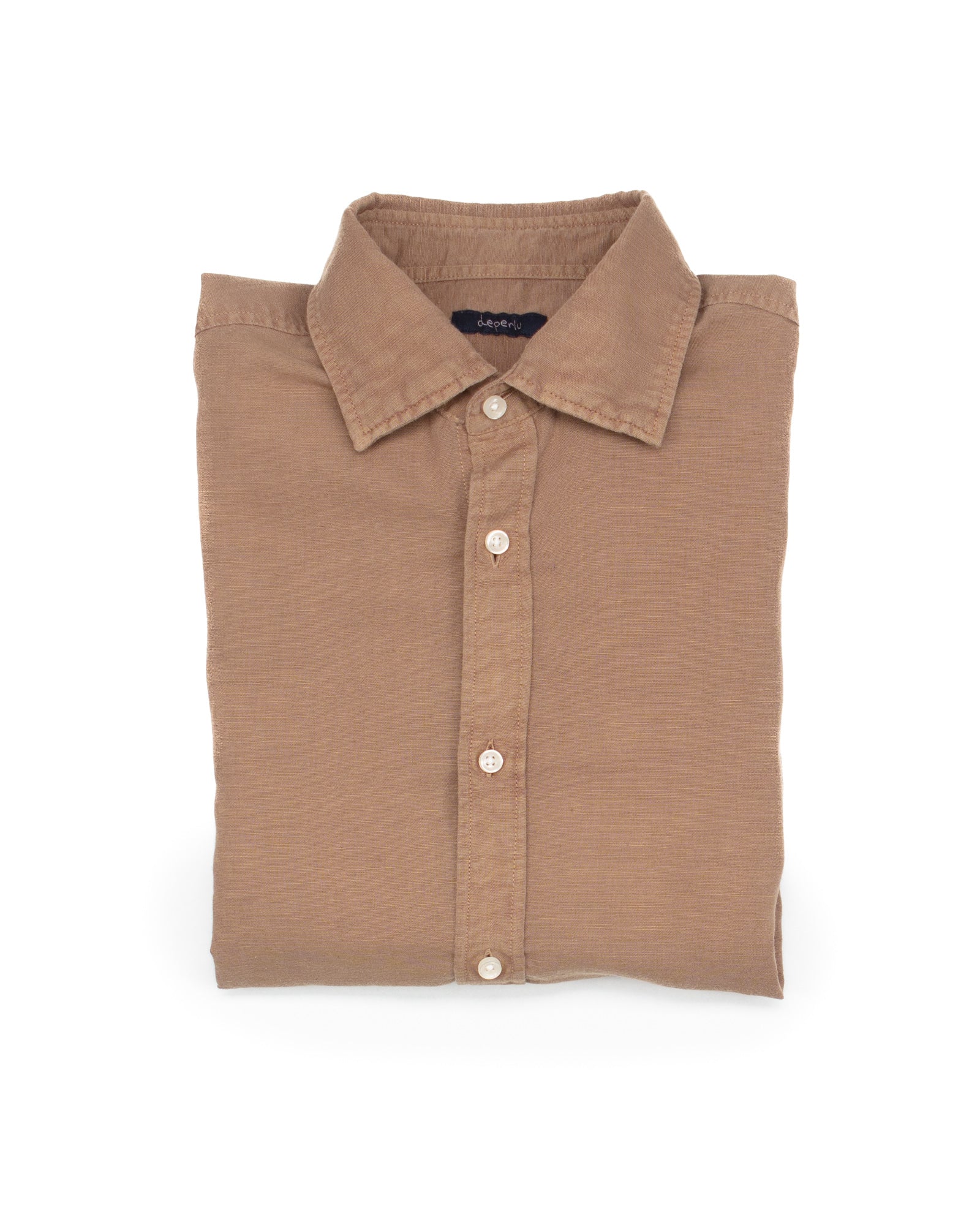 The Flynn Cotton & Linen Shirt in Tan