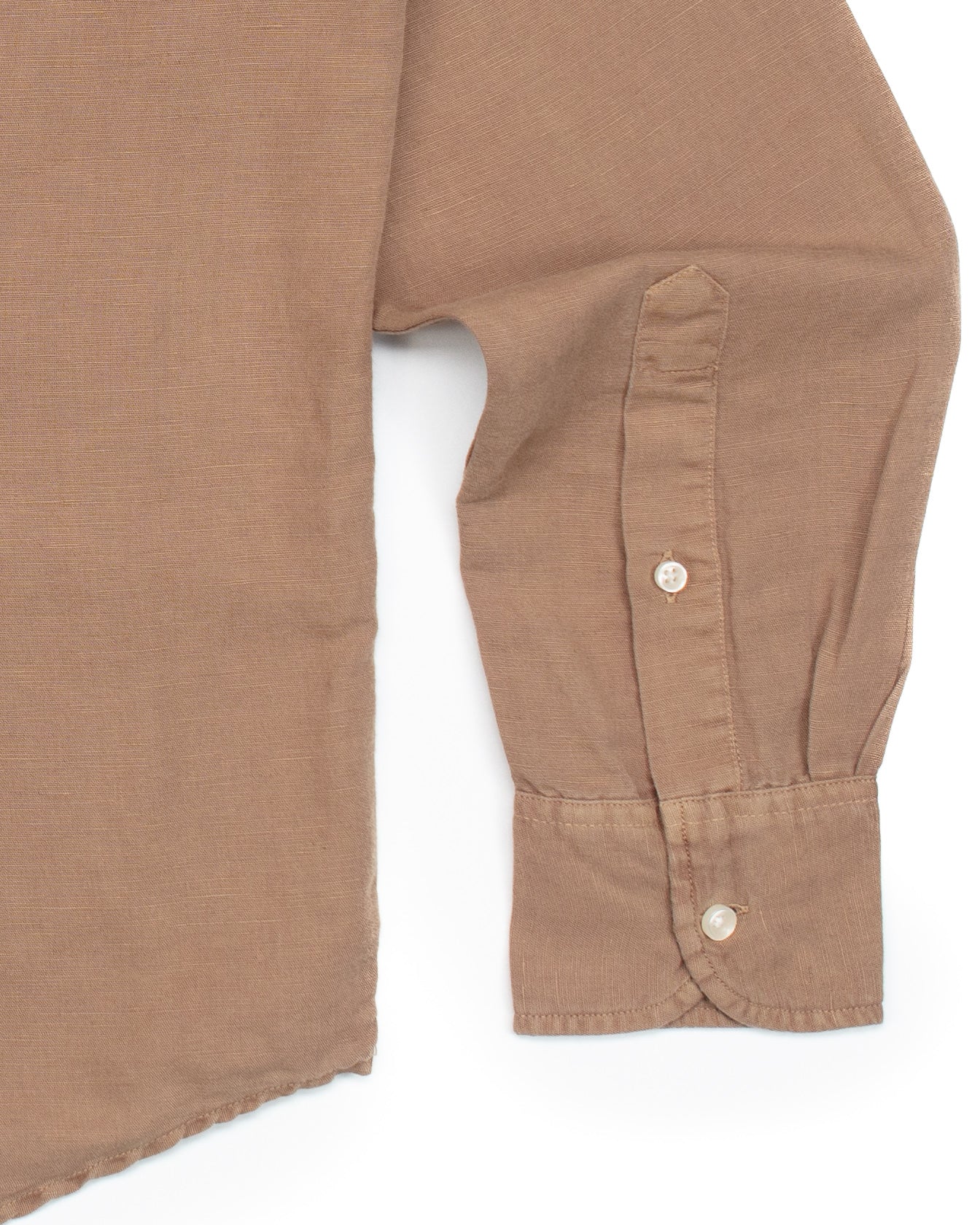 The Flynn Cotton & Linen Shirt in Tan - Image 5