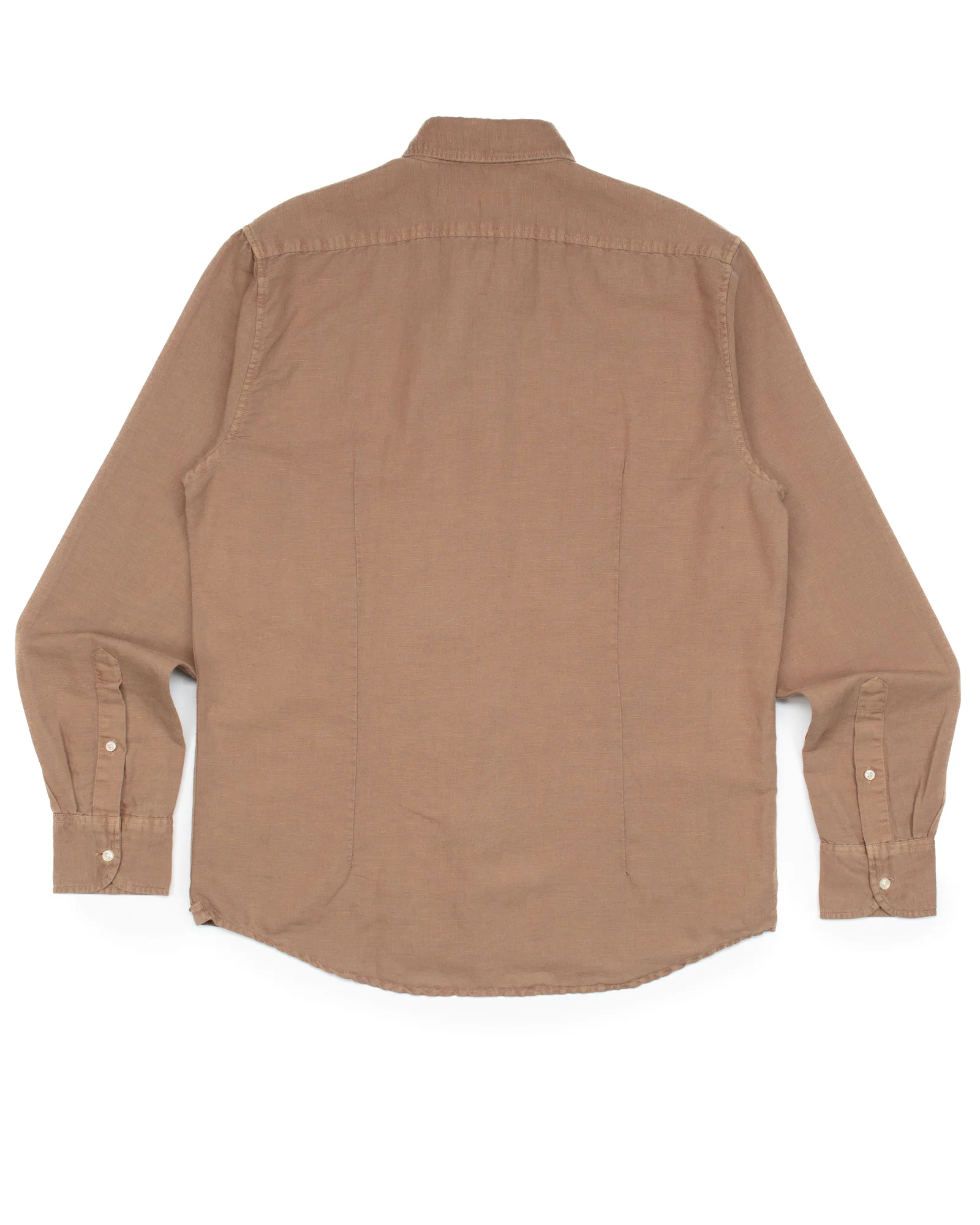 The Flynn Cotton & Linen Shirt in Tan - Image 6