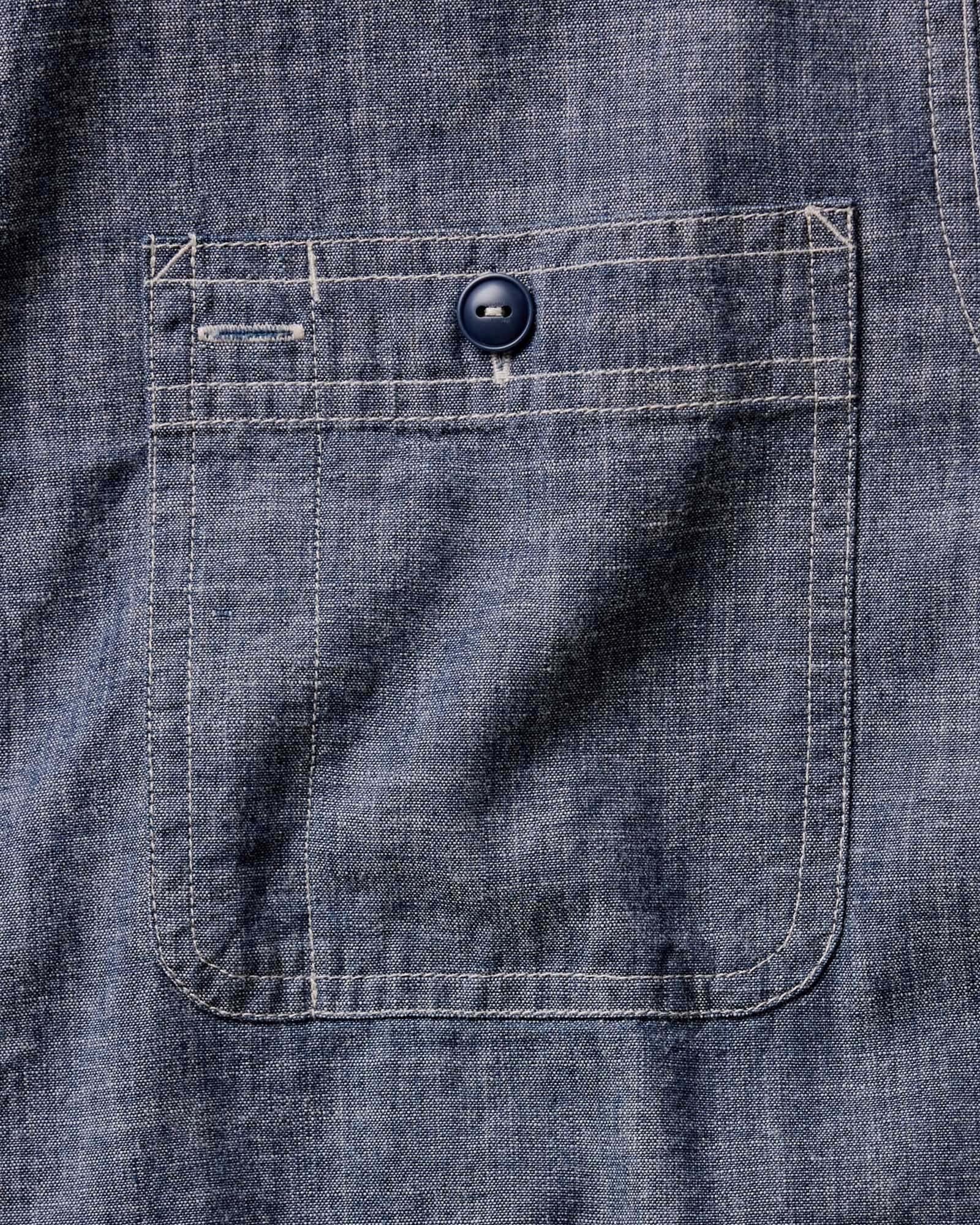 The Foundry Shirt in Rinsed Indigo Chambray - Image 7