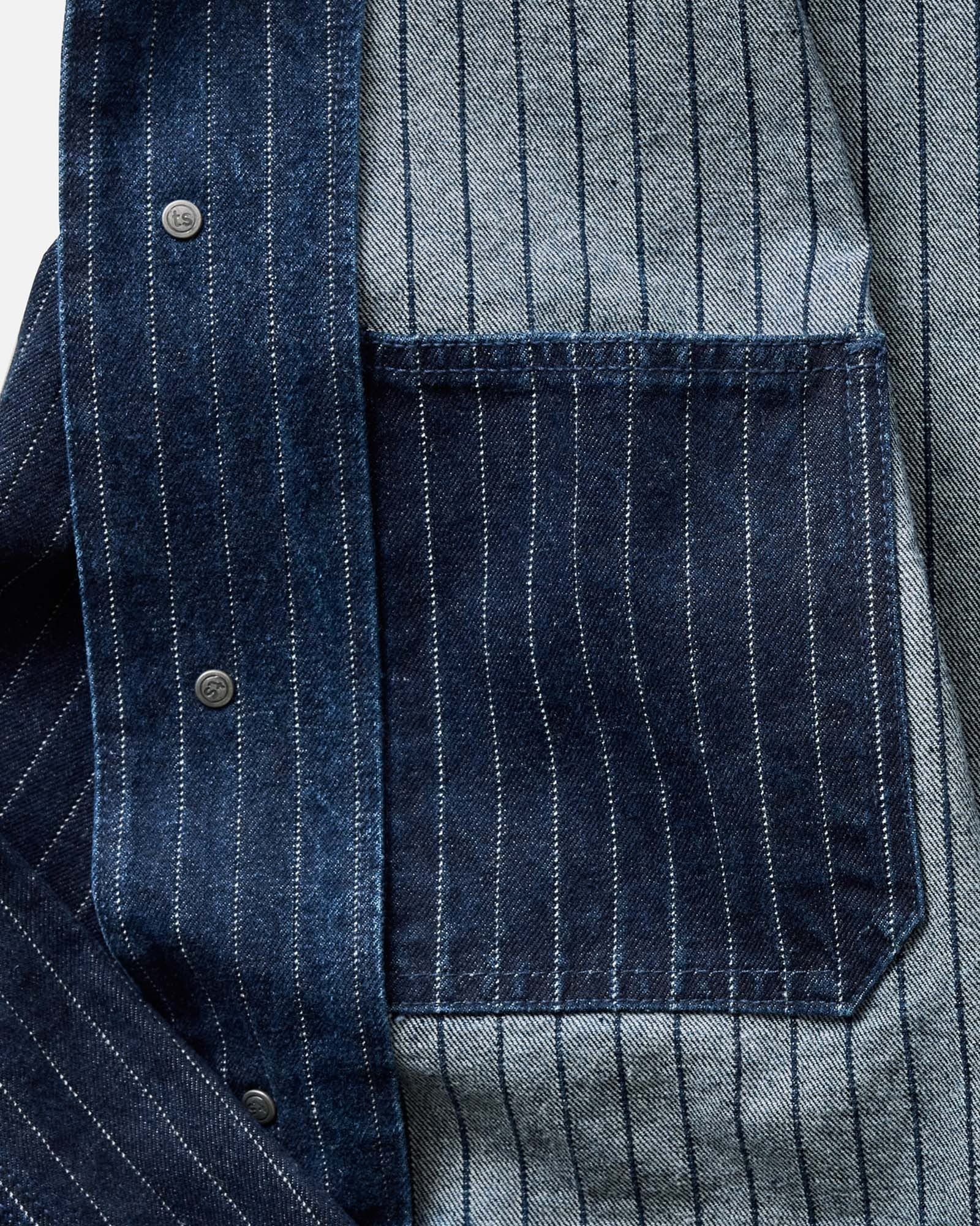 The Fremont Jacket in Rinsed Indigo Dobby Denim - Image 9