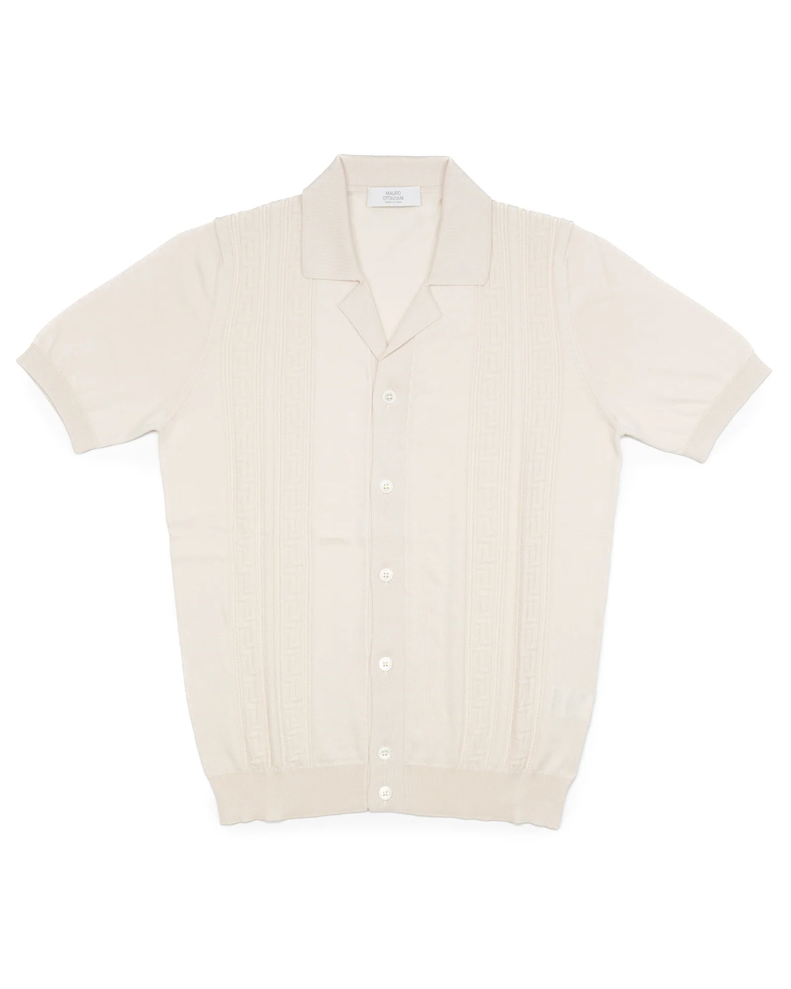 The Greek Key Shirt in Ecru
