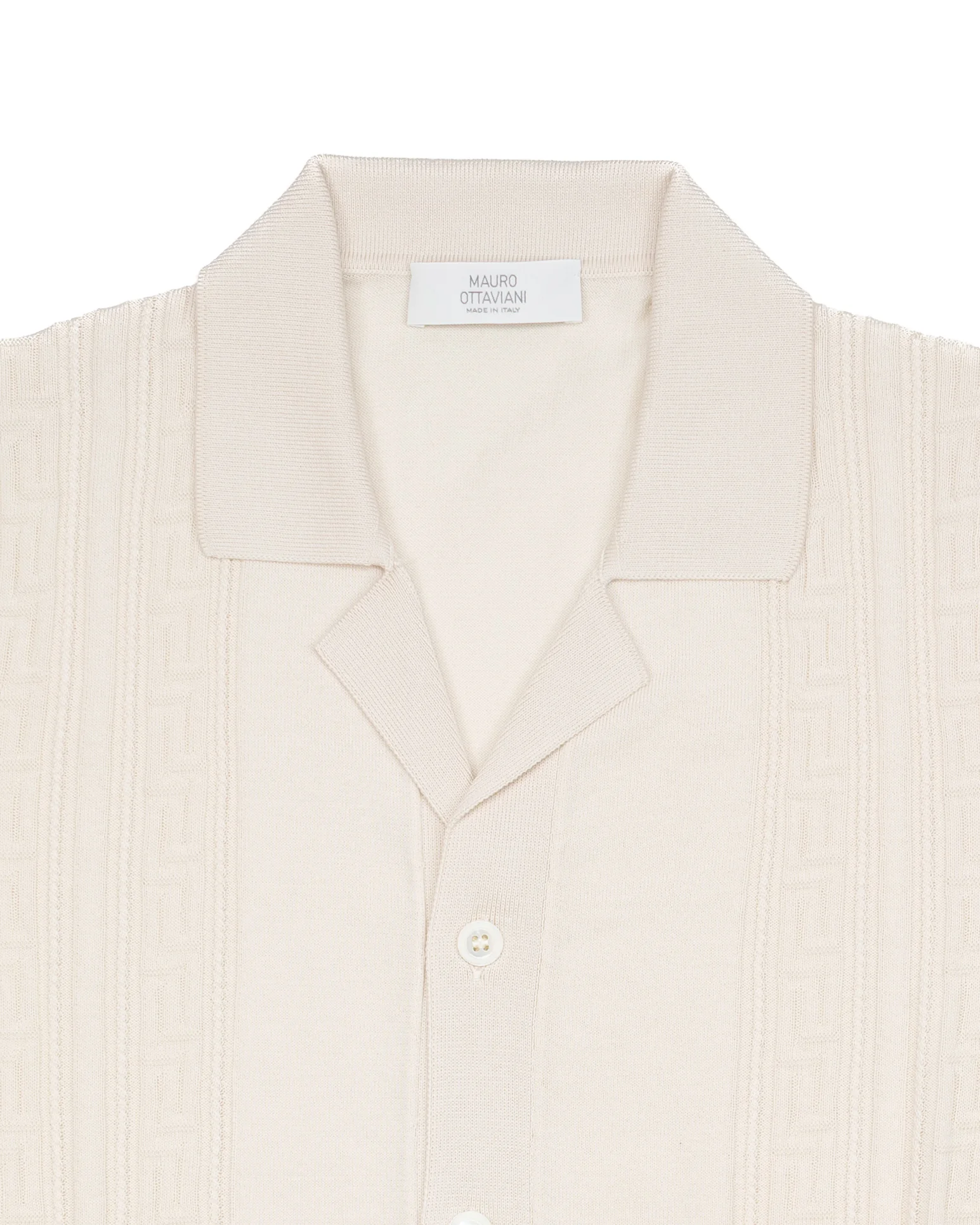 The Greek Key Shirt in Ecru - Image 2