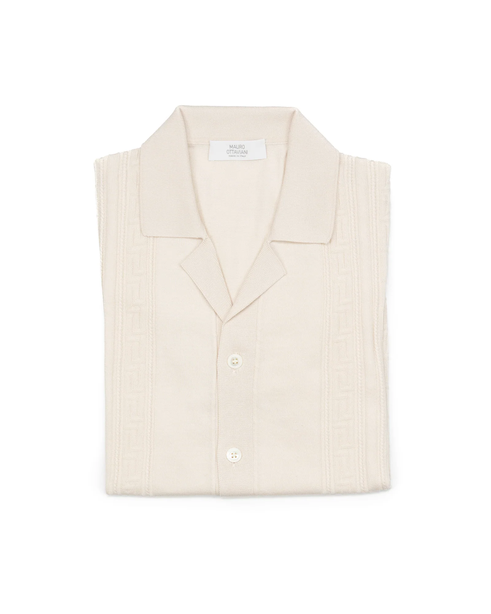 The Greek Key Shirt in Ecru - Image 4