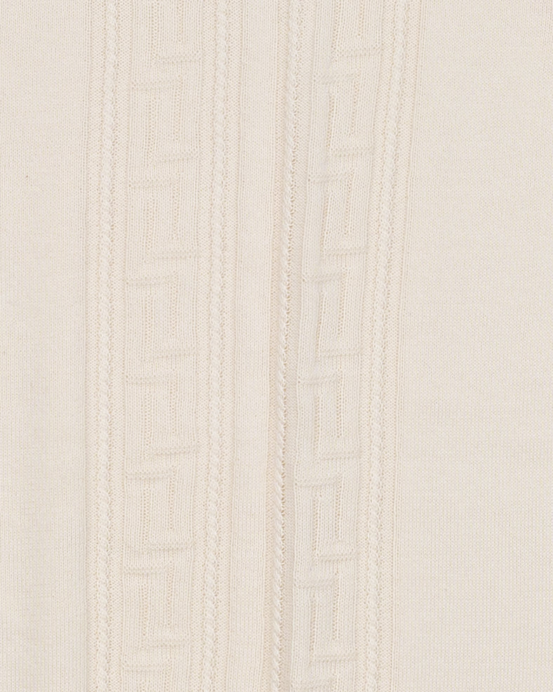 The Greek Key Shirt in Ecru - Image 5