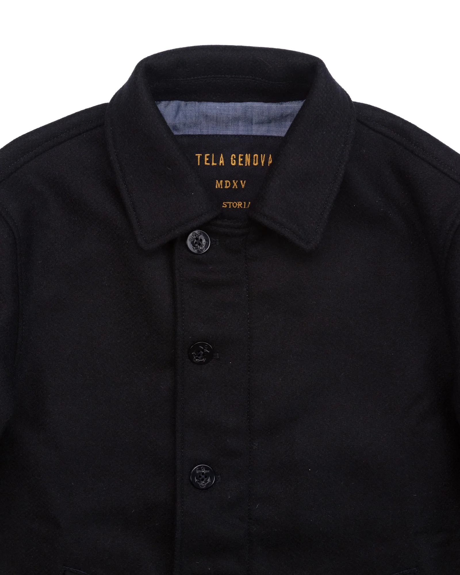 The Michele Jacket in Navy Wool - Image 2