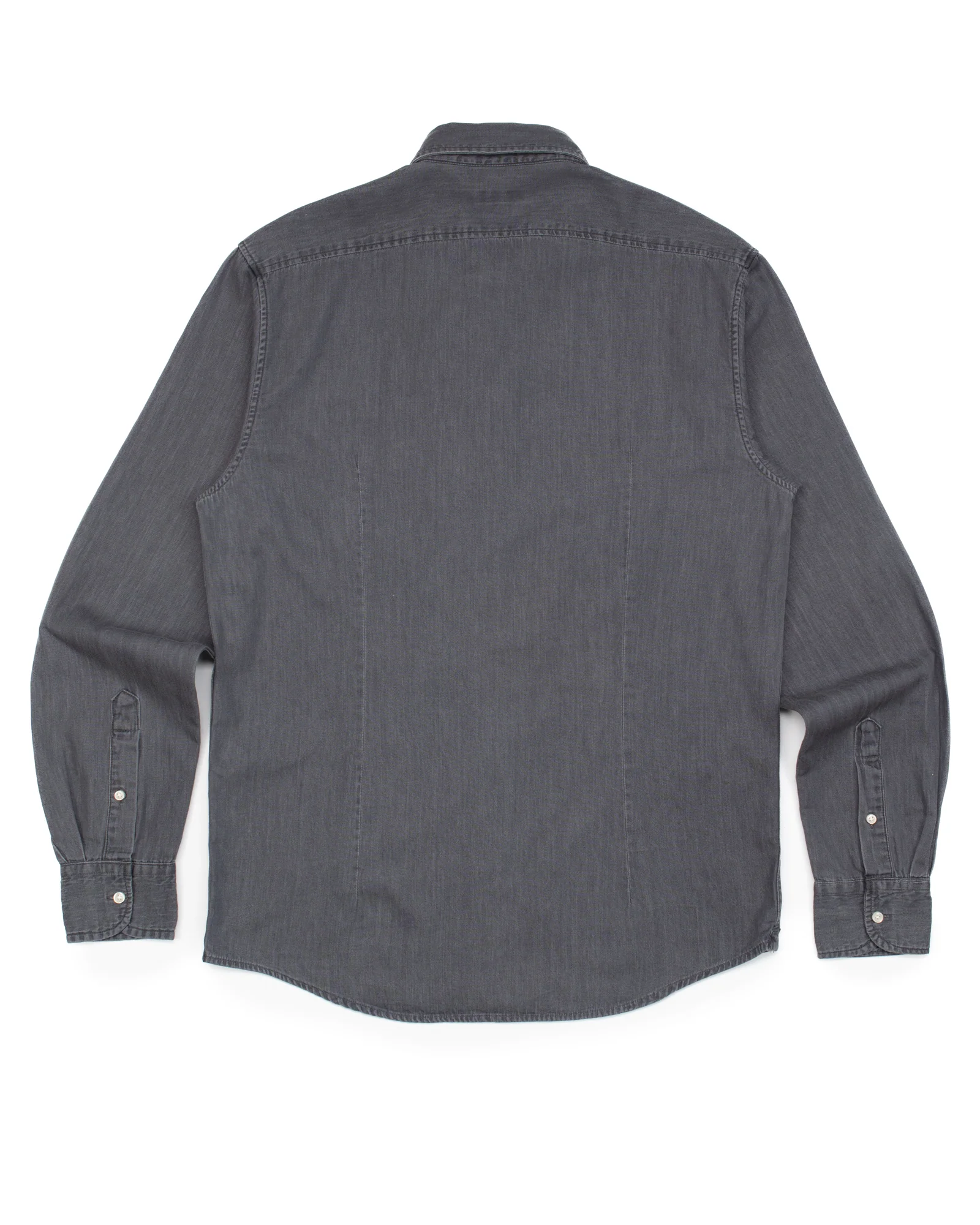 The Neil Shirt in Rinsed Grey Denim - Image 6