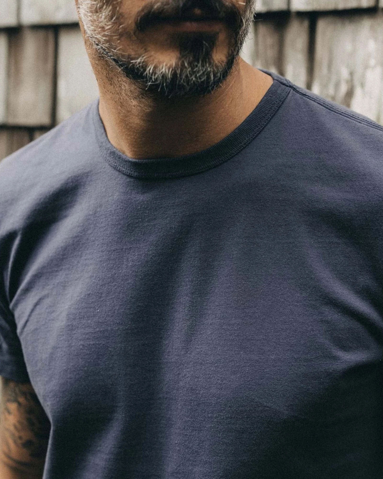 The Organic Cotton Tee in Navy - Image 3