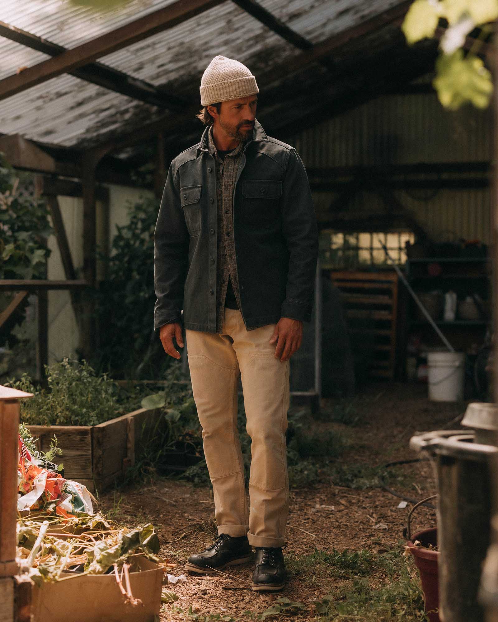 The Shop Shirt in Navy Chipped Canvas - Image 3
