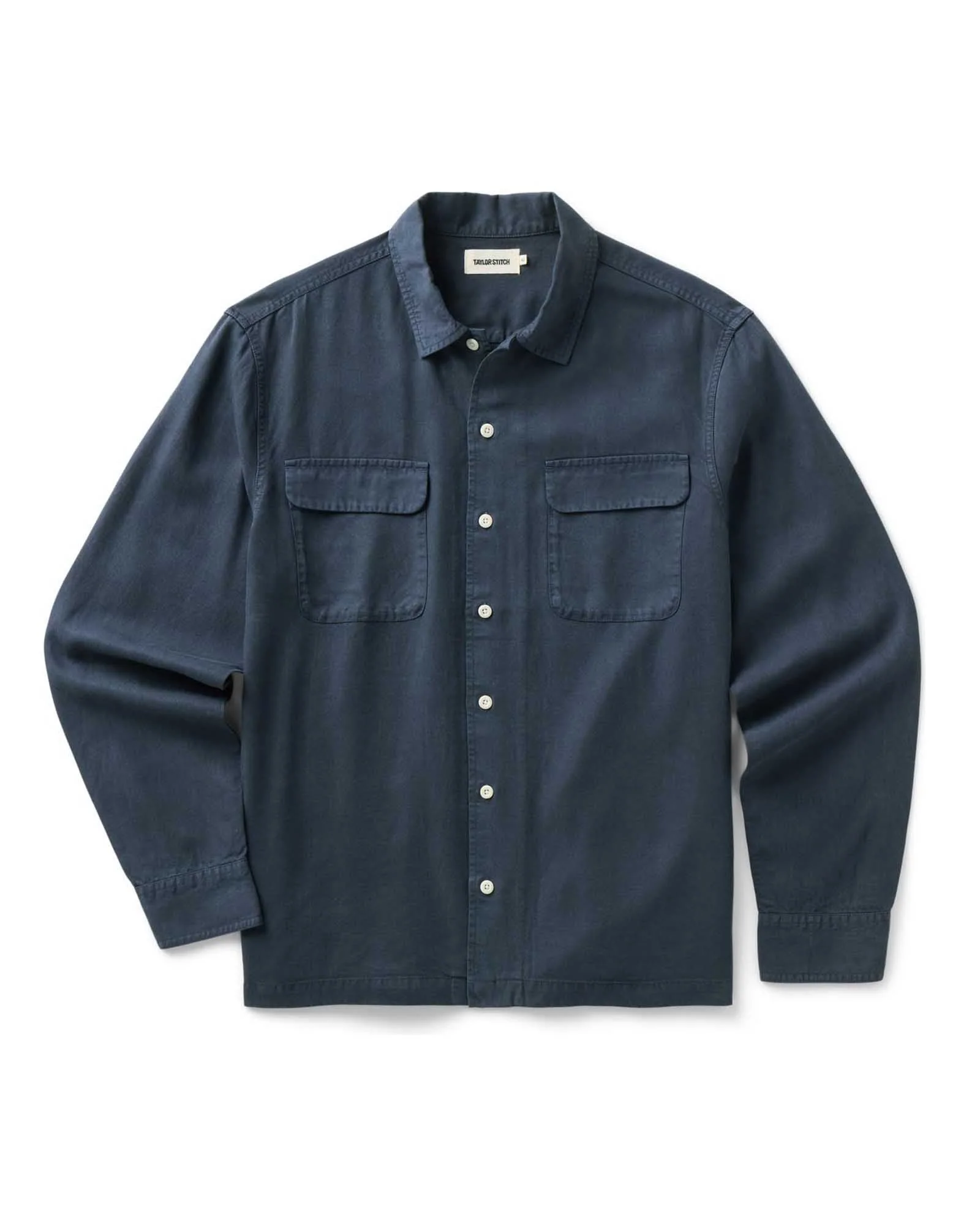 The Shore Shirt in Navy Lyocell - Image 5