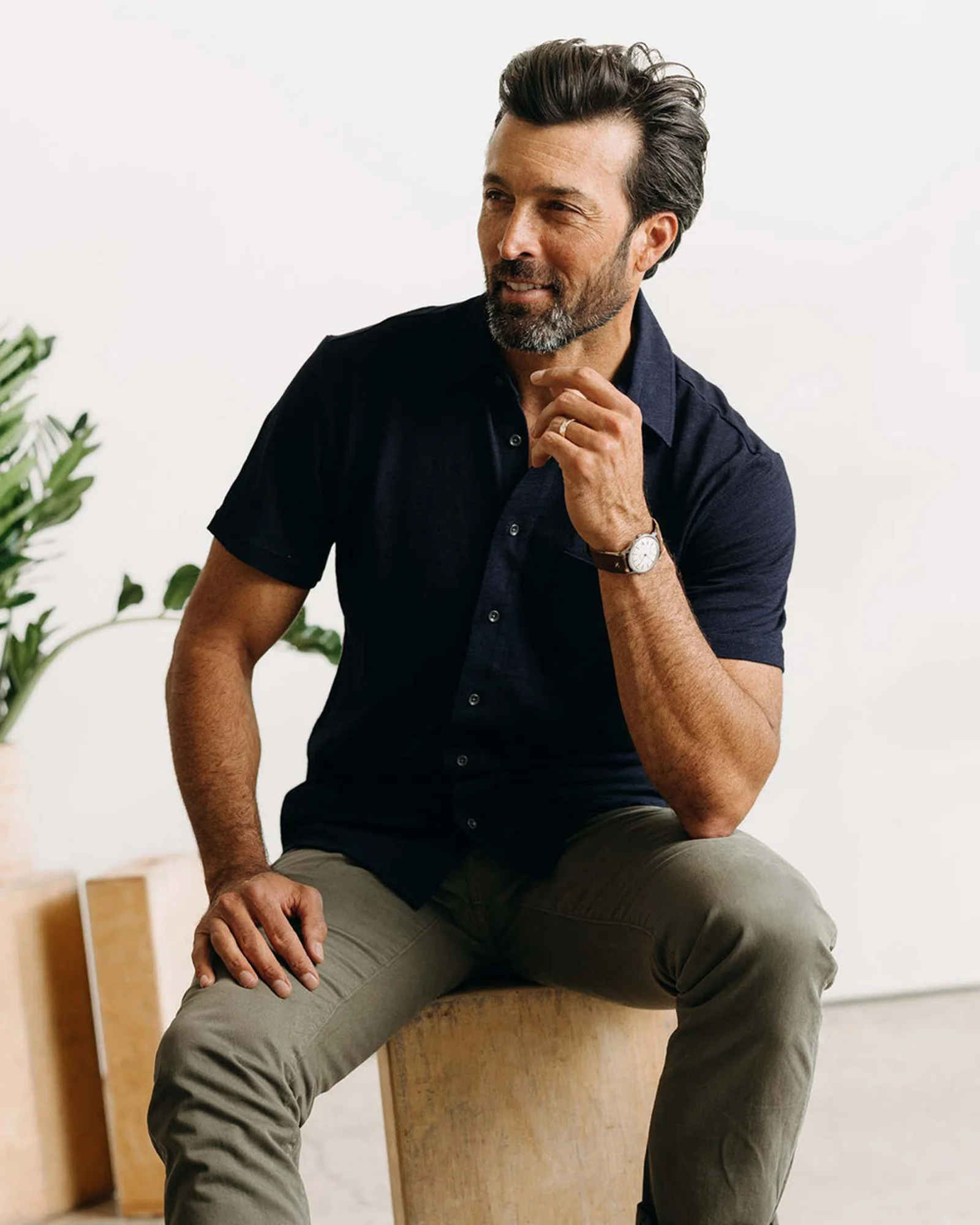 The Short Sleeve California in Rinsed Indigo Slub - Image 5