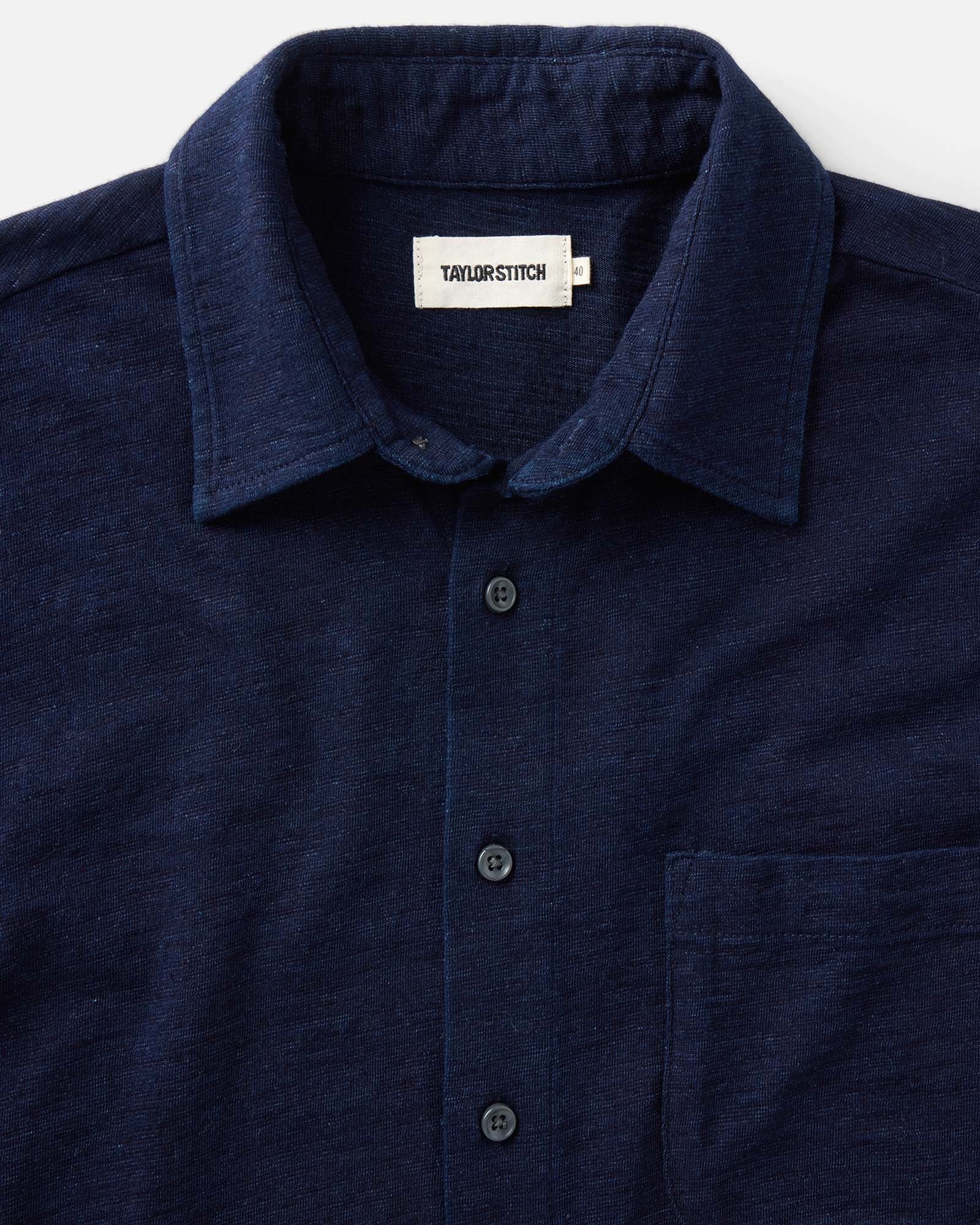 The Short Sleeve California in Rinsed Indigo Slub - Image 6