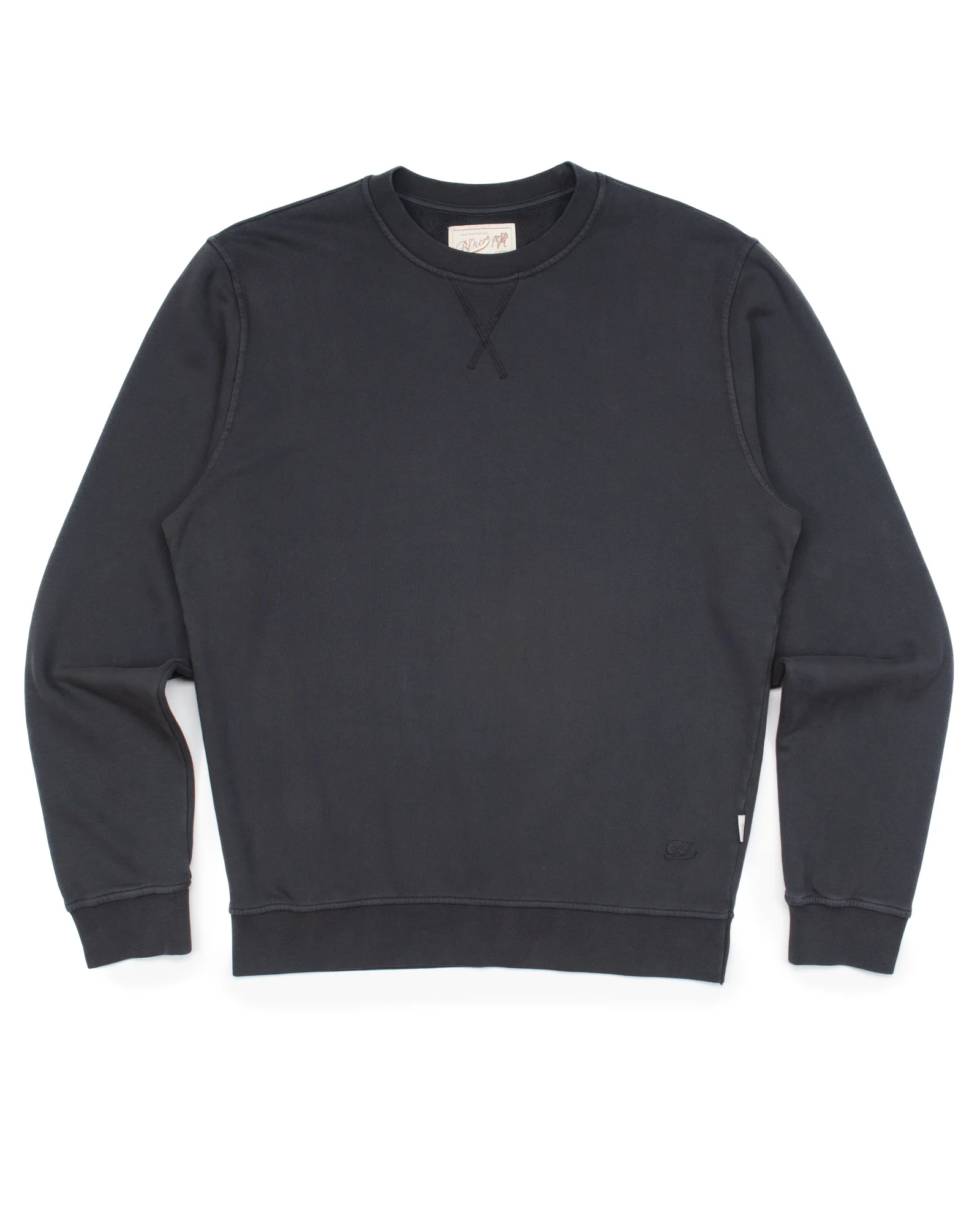 The Stanford Crewneck in Faded Black