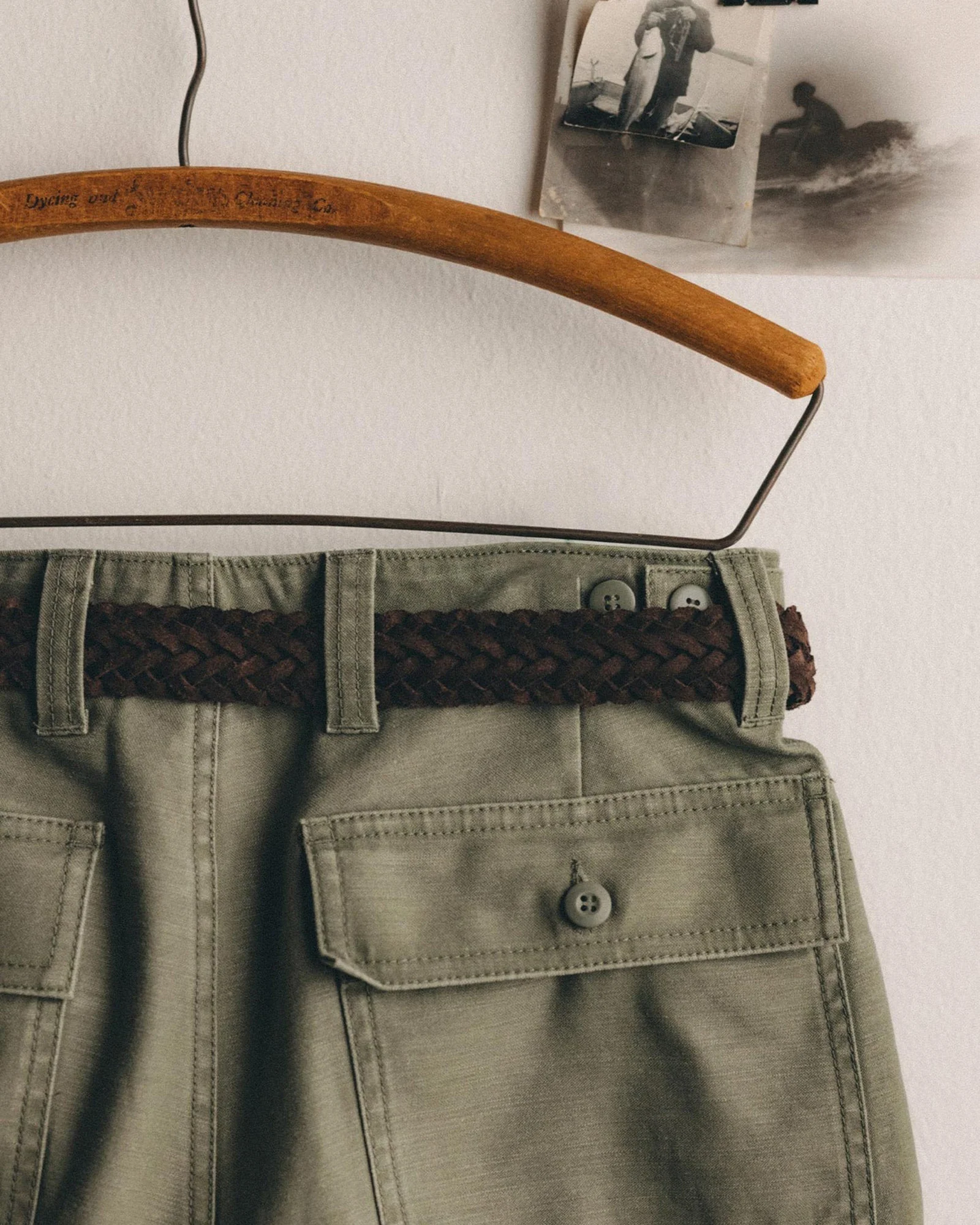 The Surplus Short in Field Olive Reverse Sateen - Image 4