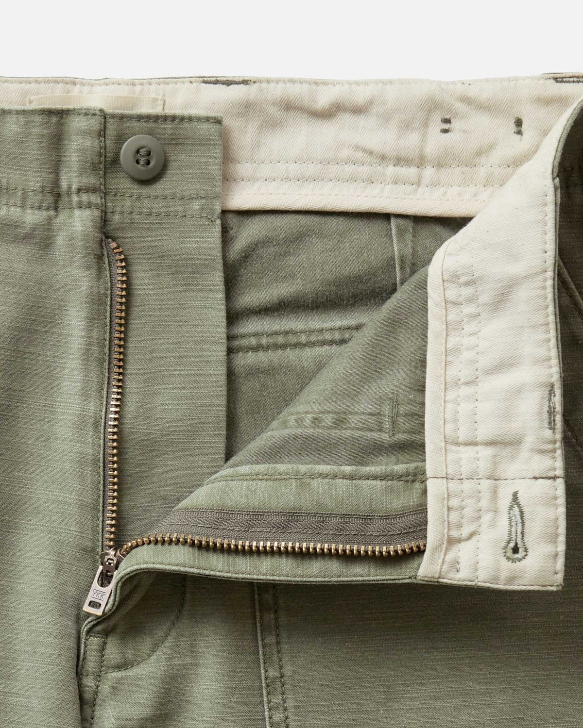 The Surplus Short in Field Olive Reverse Sateen - Image 7