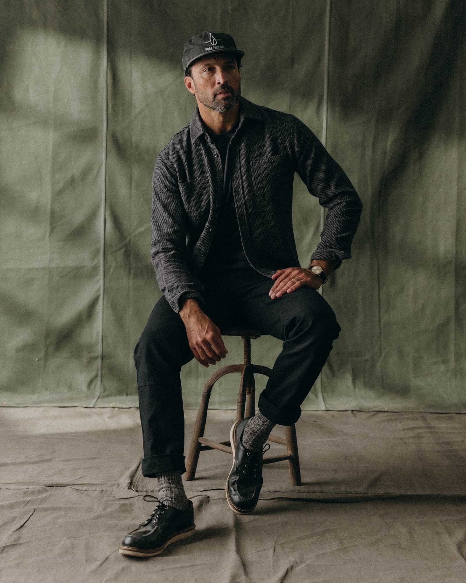 The Utility Shirt in Charcoal Sashiko - Image 2