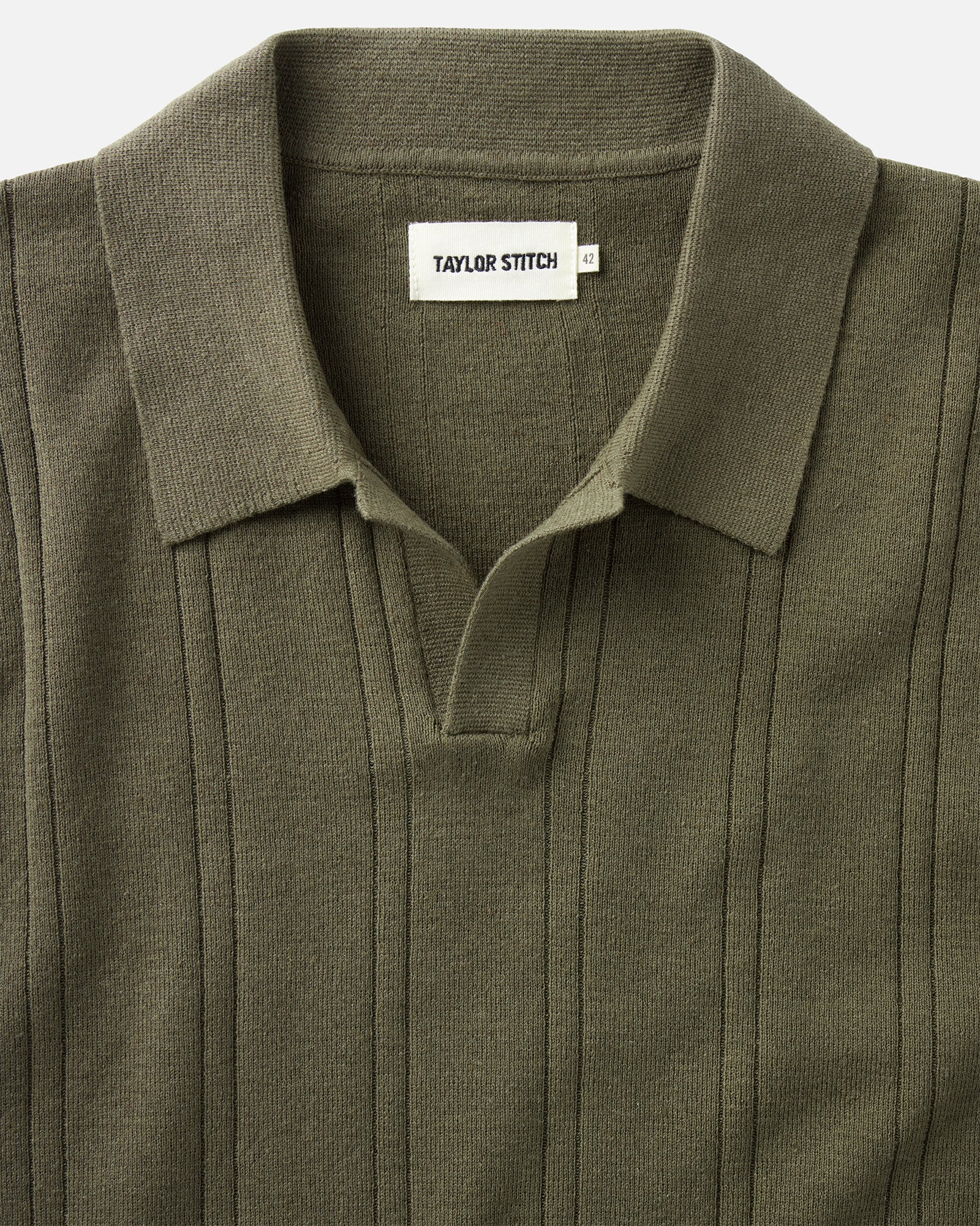 The Valencia Sweater Polo in Heather Cilantro Rib - Image 6