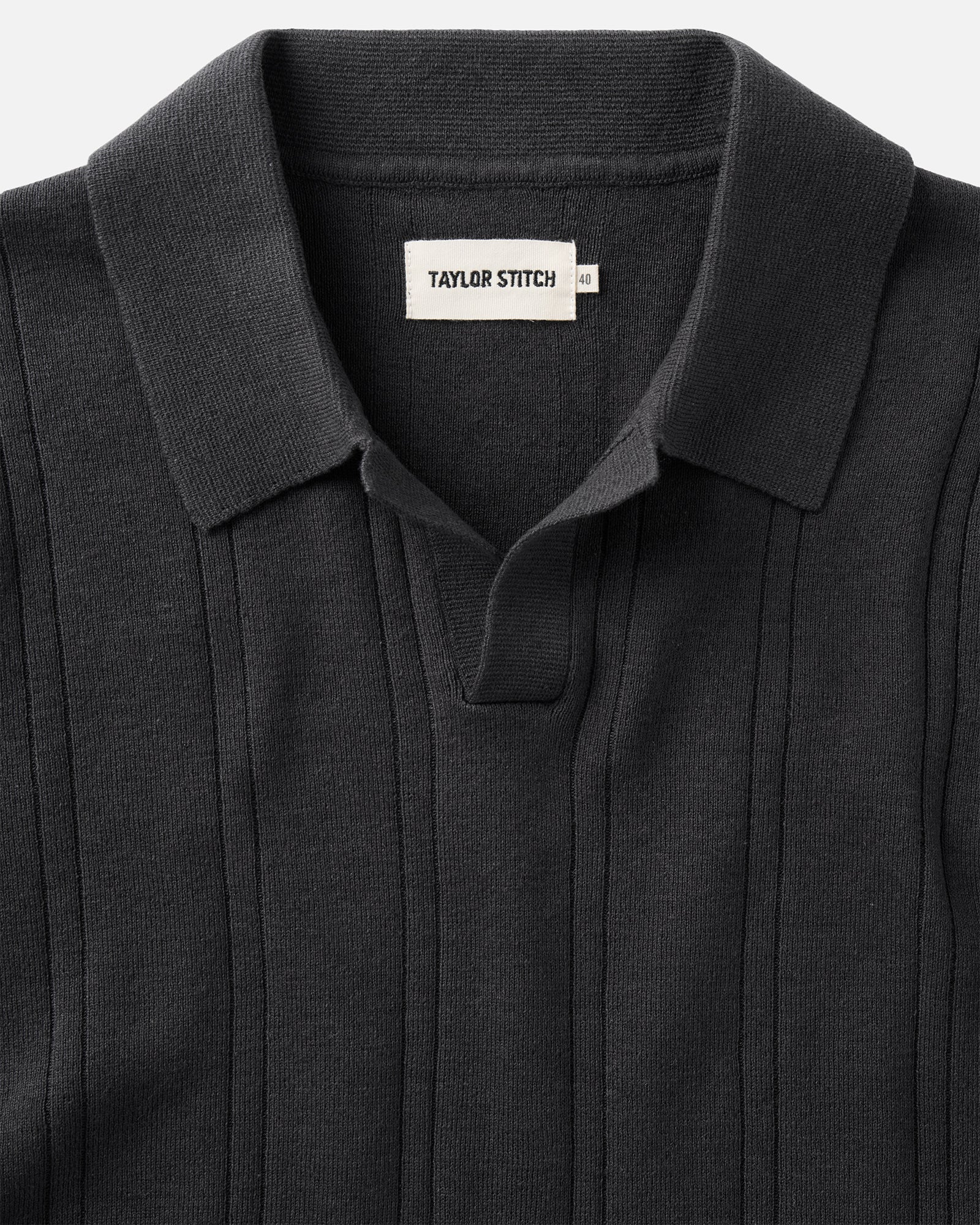 The Valencia Sweater Polo in Heather Coal Rib - Image 4