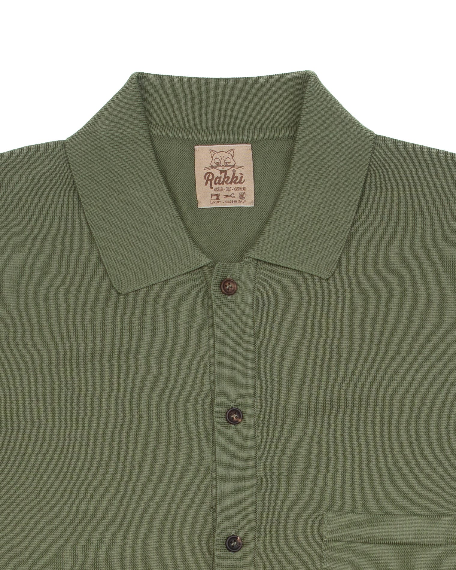 The Voice Polo Shirt in Green Mako Cotton - Image 3