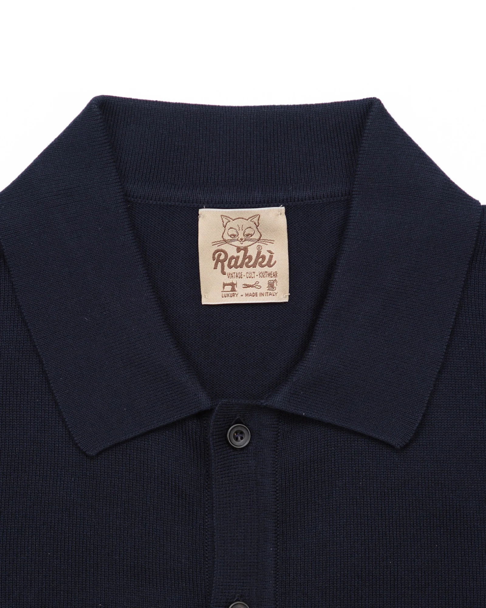 The Voice Polo Shirt in Navy Mako Cotton - Image 3