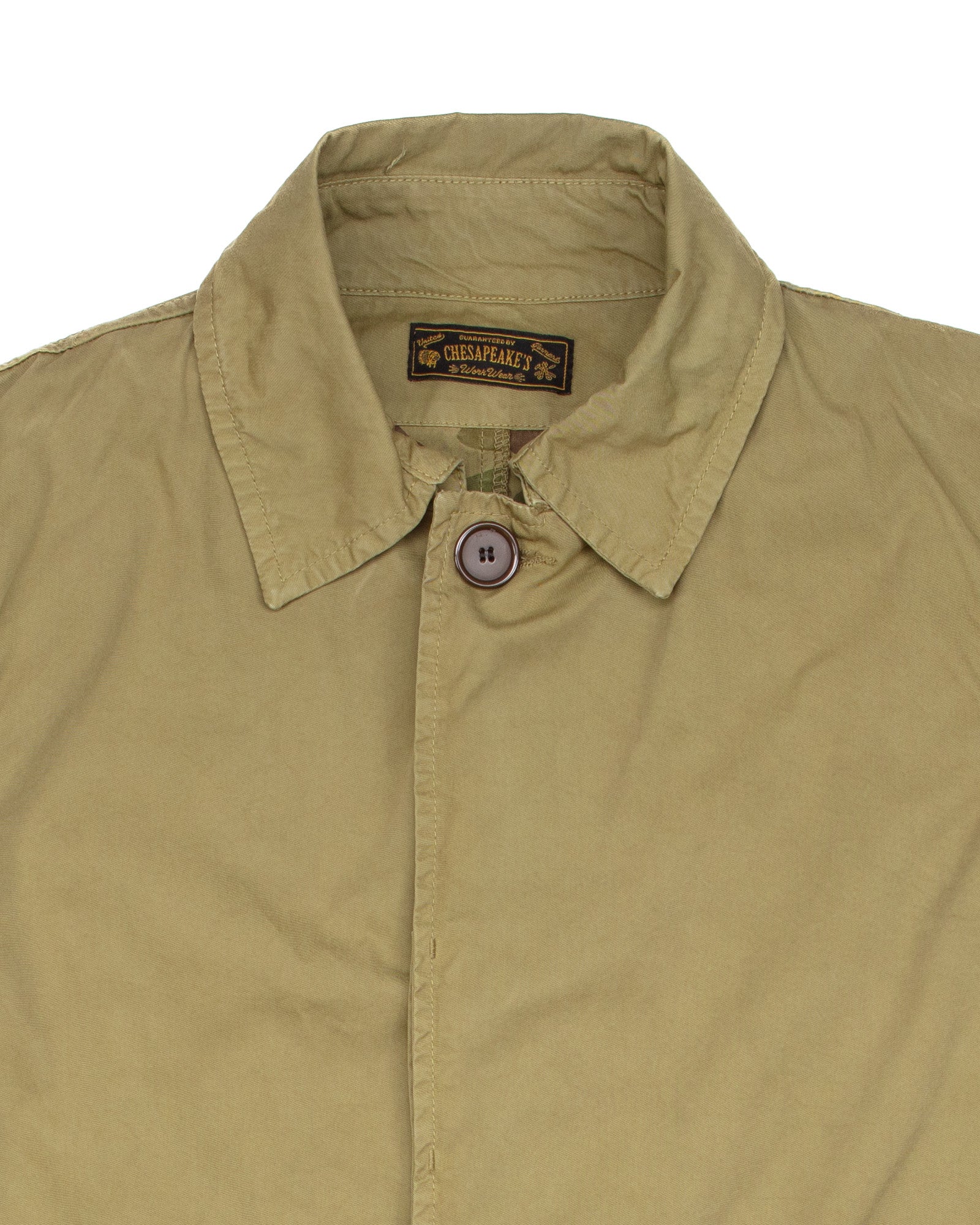 Trench Coat in Khaki Gabardine - Image 3
