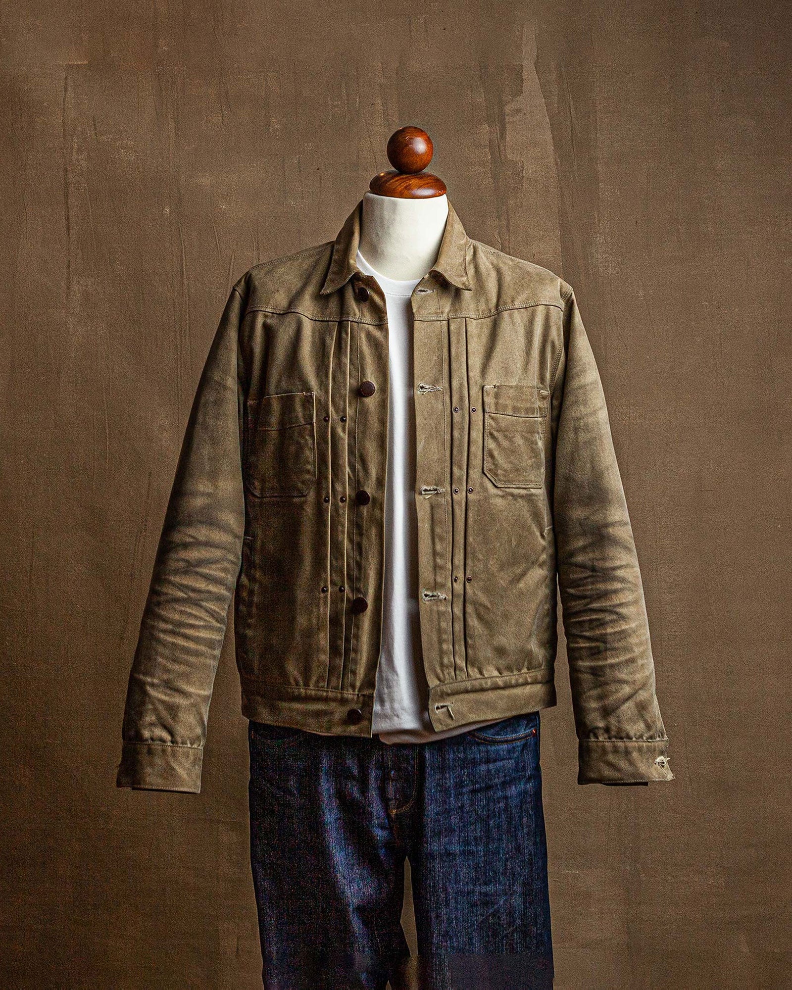 Waxed Riders Jacket in Tobacco - Image 4