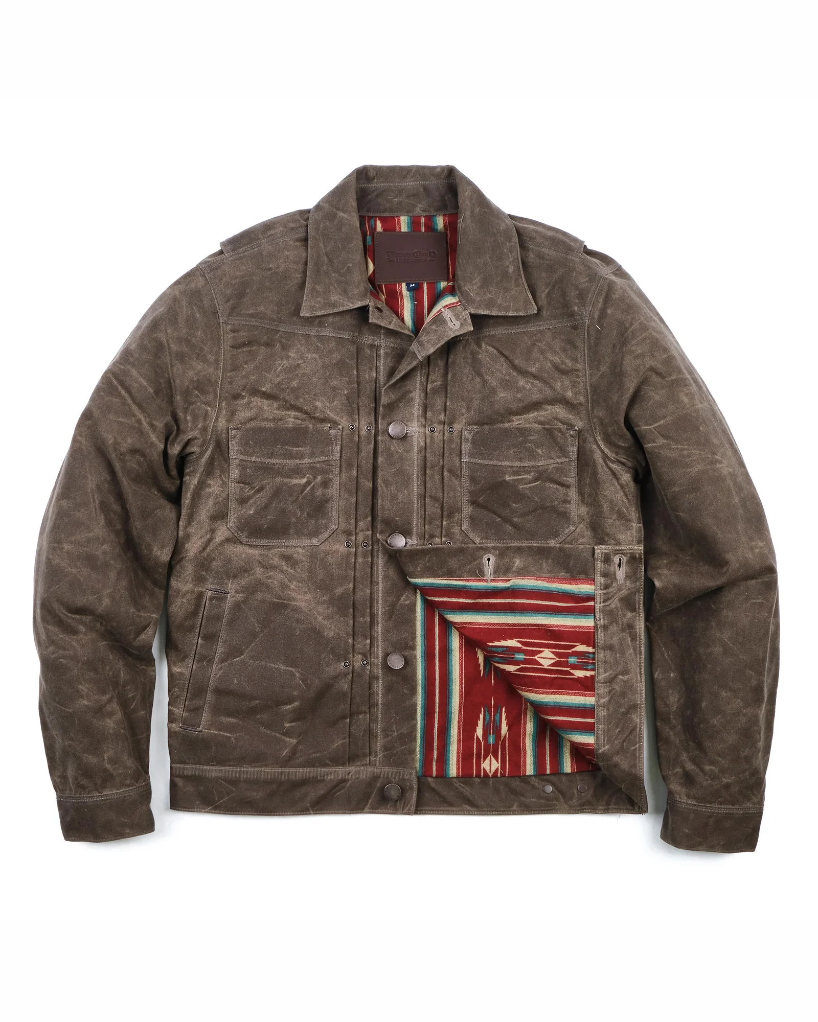 Waxed Riders Jacket in Oak - Image 3