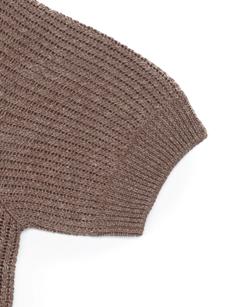 Woven Polo in Carruba Melange - Image 9