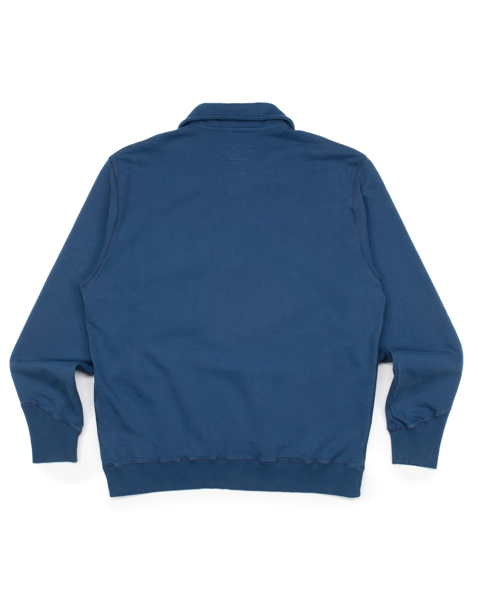 Zip Polo Sweatshirt F201 in Indigo - Image 5
